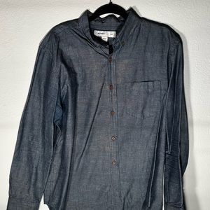 Old Navy Slim Large Blue Shirt
